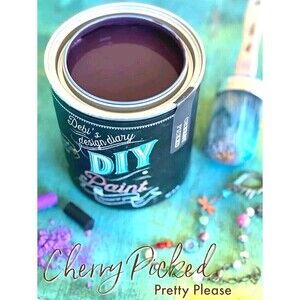 NEW Debi's Design Diary DIY Paint Cherry Picked Red 32 fl oz Chalk Paint Quart